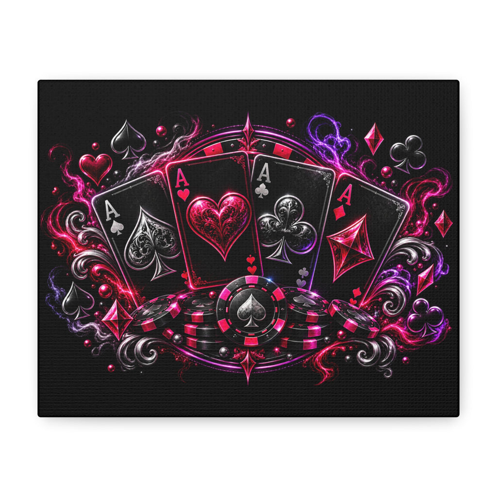 Four Aces Mystical Poker Canvas Wall Art