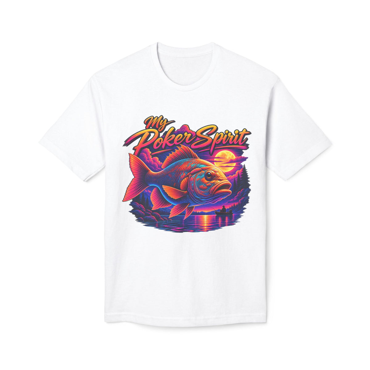 T-Shirt — "My Poker Spirit" Vibrant Bass Fishing Tee (Kindalucky Back Design)