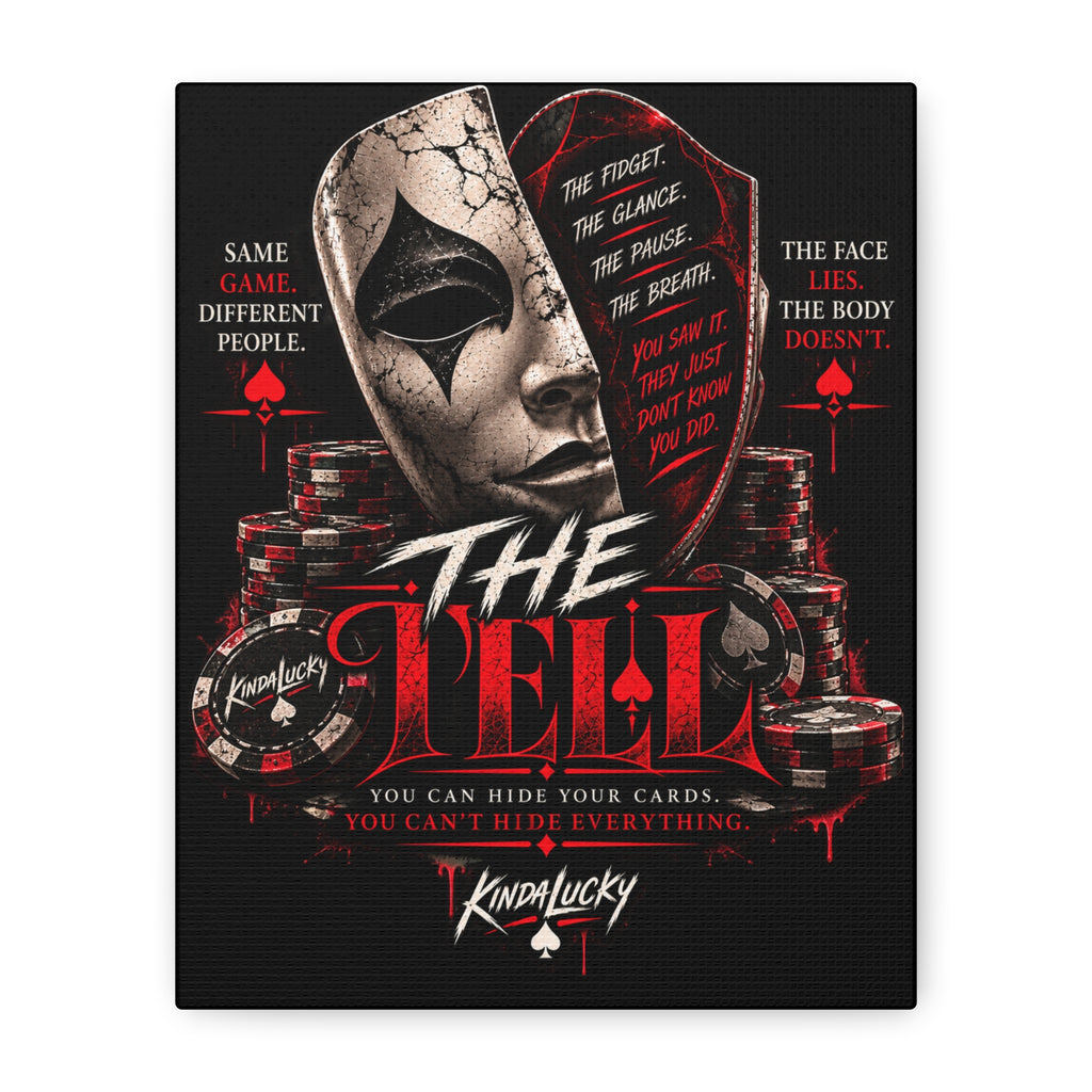 The Tell Poker Wall Art Canvas - Poker Room Wall Art